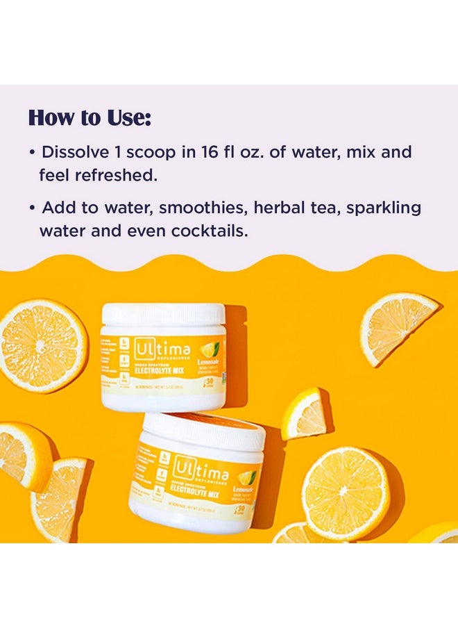 Electrolyte Hydration Drink Mix Lemonade 30 Serving Tub Sugarfree 0 Calories 0 Carbs Glutenfree Keto Nongmo With Magnesium Potassium Calcium