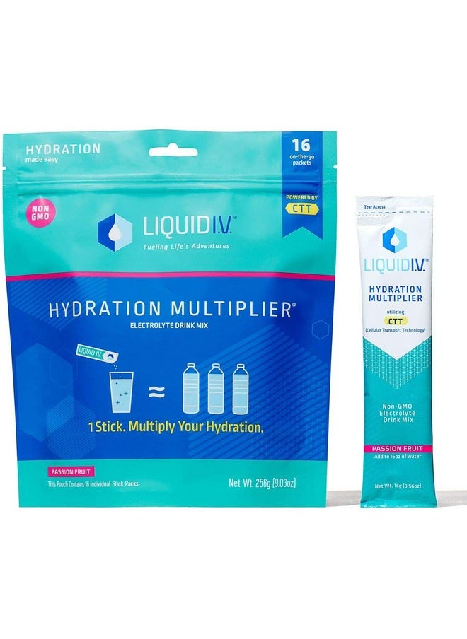 Liquid Iv Passion Fruit Hydration Drink Mix 16 Count 16 Gr