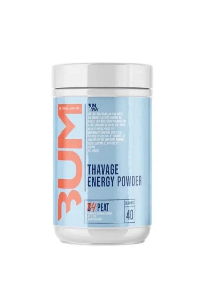 Thavage Pre-Workout Powder 40 Servings 4 Peat