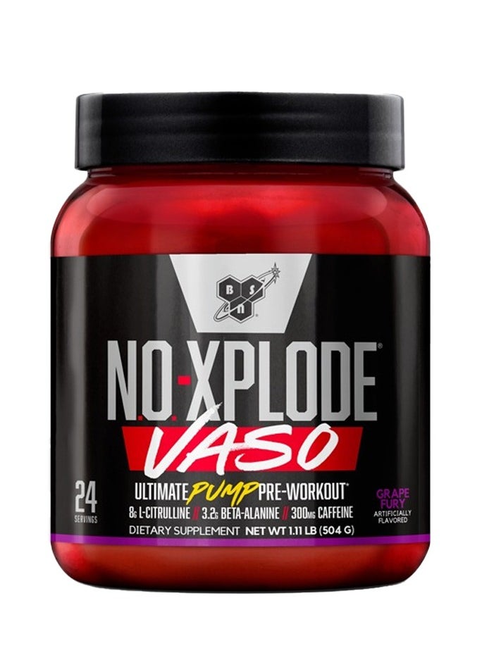 No-xplode Vaso Ultimate Pre workout Pump Grape Fury 1.11 lb