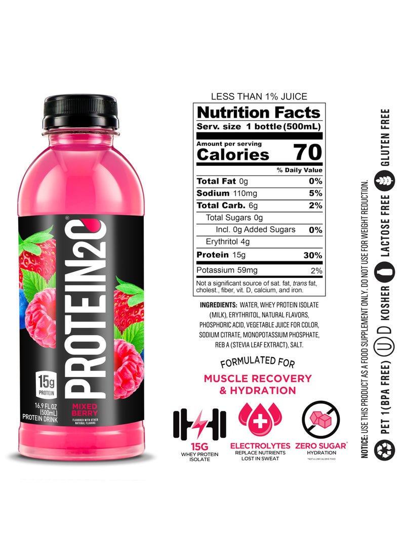 Protein Infused Water Mixed Berry 500ml Pack Of 12