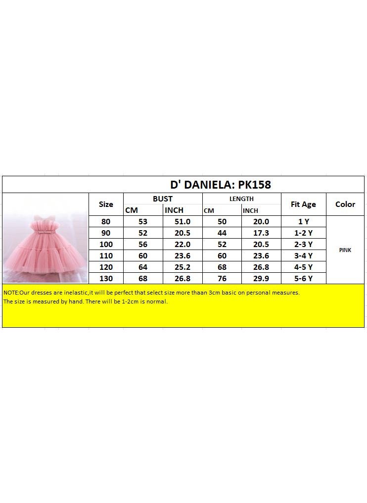 D' Daniela - Selena Dark Pink Mesh Gown