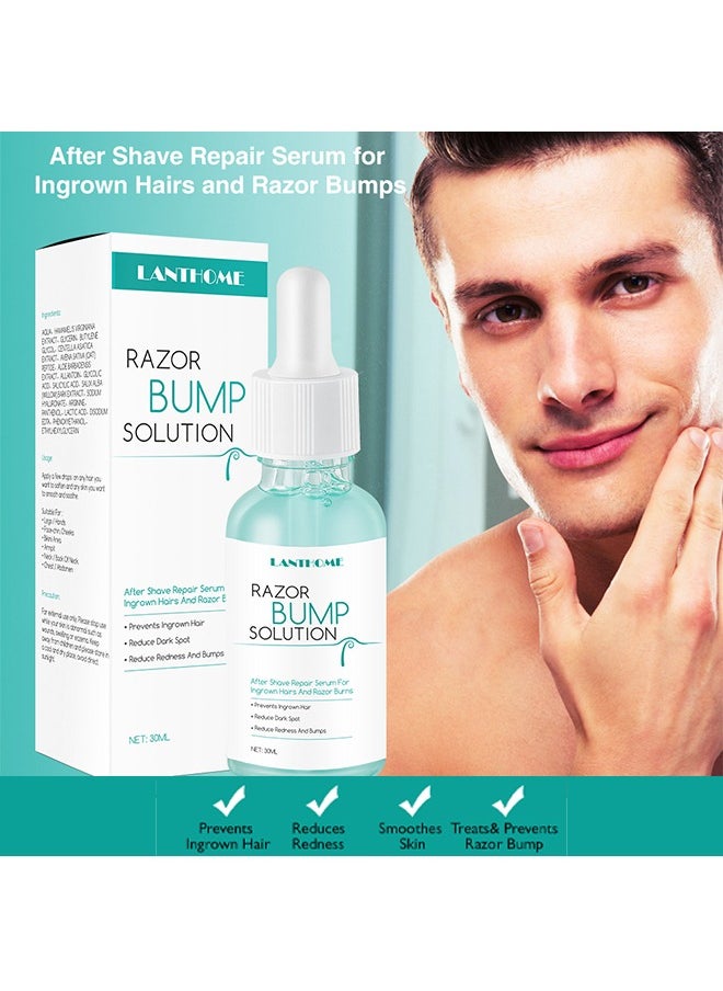 Razor Bump Solution,Hair Growth Inhibitor Safe and Gentle Repair serum, Delay Hair Growth, No Black Spots 30ml