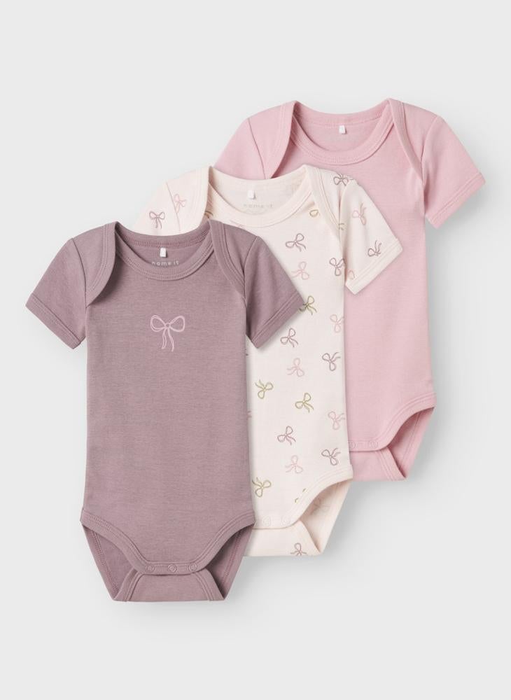 Kids 3 Pack Barely Bow Onesies