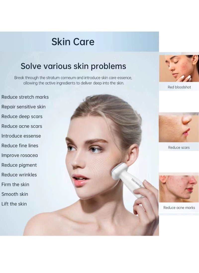 Derma Stamp 120 Adjustable pin Dial Derma stamp Professional Microneedling Pen for Women and Men for Hair Growth Skin Care Beard Growth Stainless Steel Micro Needling Derma Stamp 0 to 2