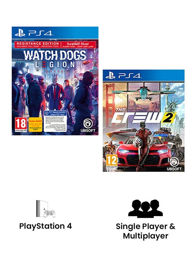 The Crew 2 + Watch Dogs Legion - Action & Shooter - PlayStation 4 (PS4)