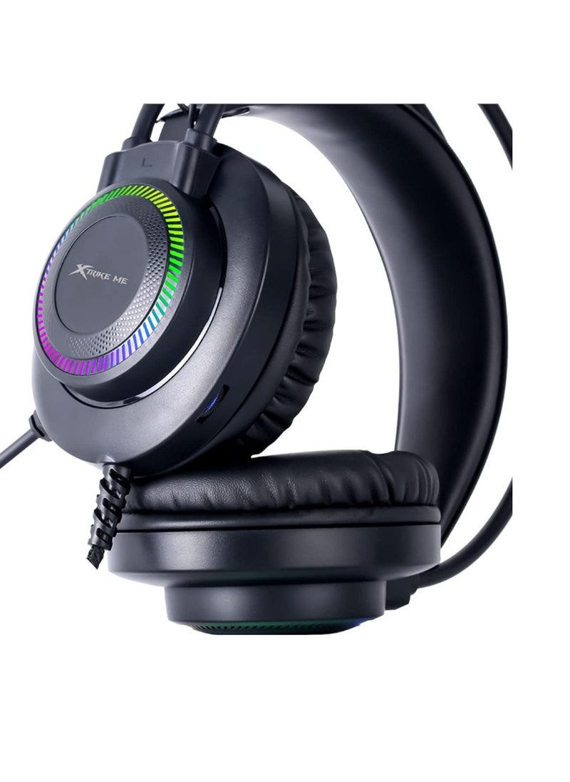 Xtrike Me GH-509 - Wired Stereo Gaming Headset with Microphone and RGB Backlight Black