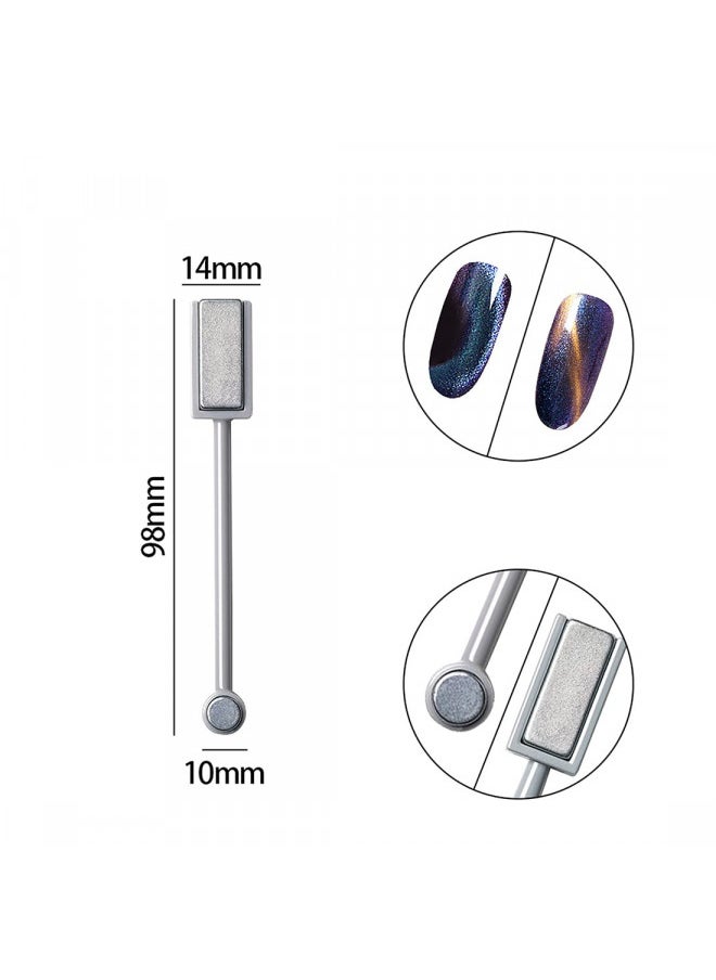 15 Pieces Nail Magnet Tool Set Magnet Plate Wand Board Magnetic Pen Stripe Nail Magnet Double Ended Magnet Wand Magnet Stick For Cat Eye Gel Polish Nail Art