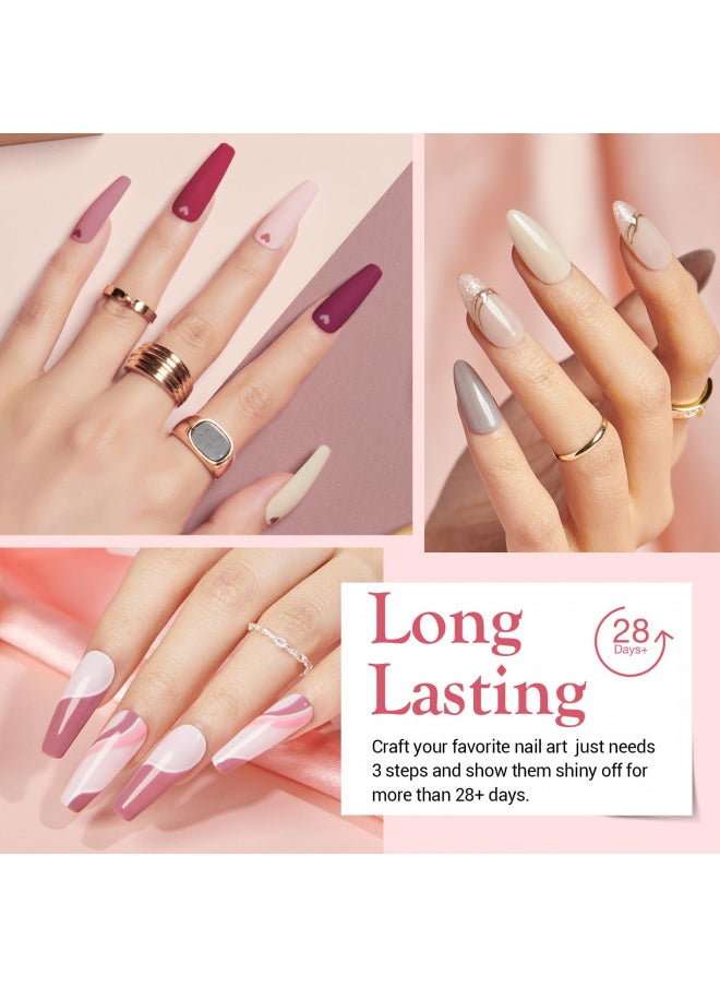 29 Pieces Dip Powder Nail Kit Starter, 20 Colors Clear Nude Pink Brown Glitter All Season Acrylic Dipping Powder System Essential Liquid Set with Top/Base Coat Activator for French Nail Manicure DIY Salon Women Gift