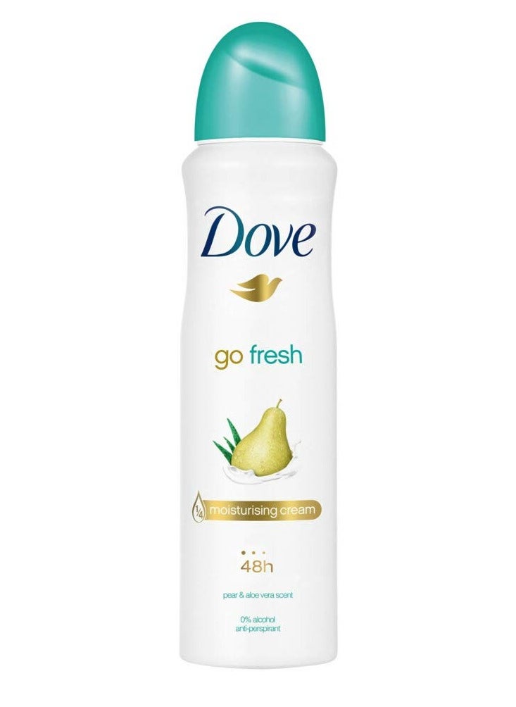 DOVE MEN + CARE Go Fresh Pear & Aloe Vera Scent Antiperspirant Spray 150ml = 5.07oz Plus one Free Pantene 1.7oz Pro-V Deep Fortifing ($7 Value) (CD-8058615376234-KIT)