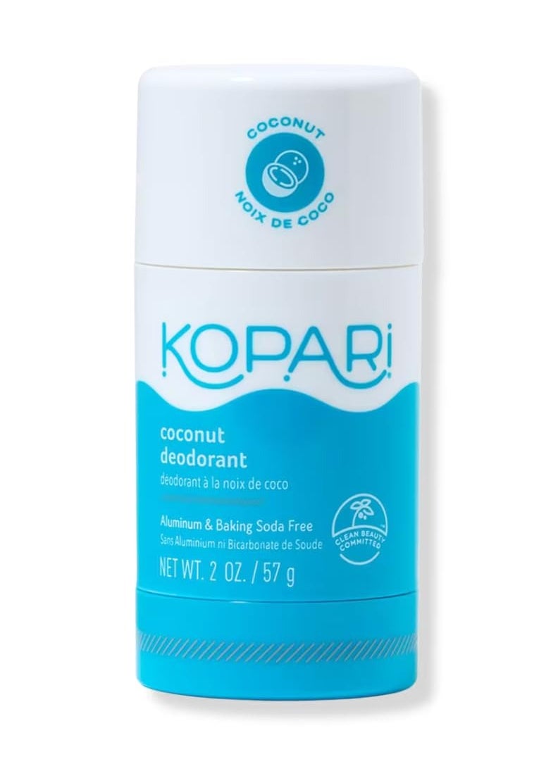 Kopari Aluminum Free Coconut Deodorant, Non Toxic & Clean Plant-Based, No Aluminum, Parabens or Baking Soda, Long Lasting Protection, Original 2 oz