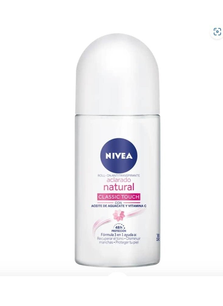 Nivea Deodorant Whitening Pack of 4 Aclarado Natural 50 milliliters 1.7 Fl Oz, 50.0 milliliters