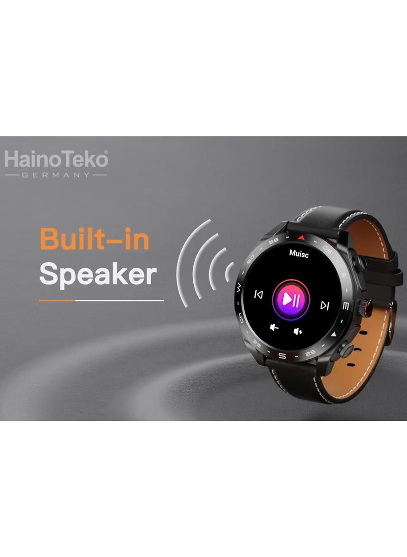 Haino Teko ST5 Watch Buds Round Shape AMOLED Display Smart Watch Bluetooth Earbuds for Mens Silver