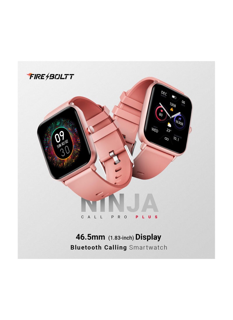 Fire-Boltt Ninja Call Pro Plus 46.48mm (1.83 inch) Smart Watch with Bluetooth Calling, AI Voice Assistance, 100 Sports Modes IP67 Rating, 240 * 280 Pixel High Resolution