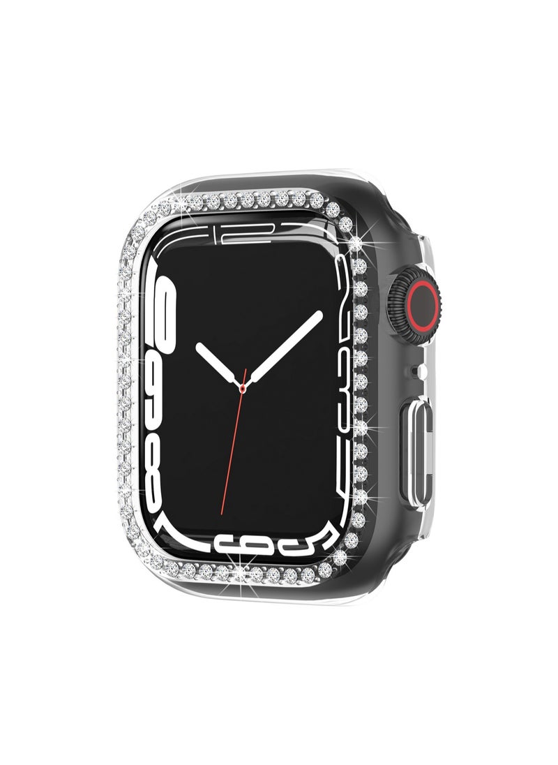 Transparent Single Row Diamond Hollow Suitable For Apple Watch 42mm (123 Generations Universal) Hard Protective Case, Shockproof