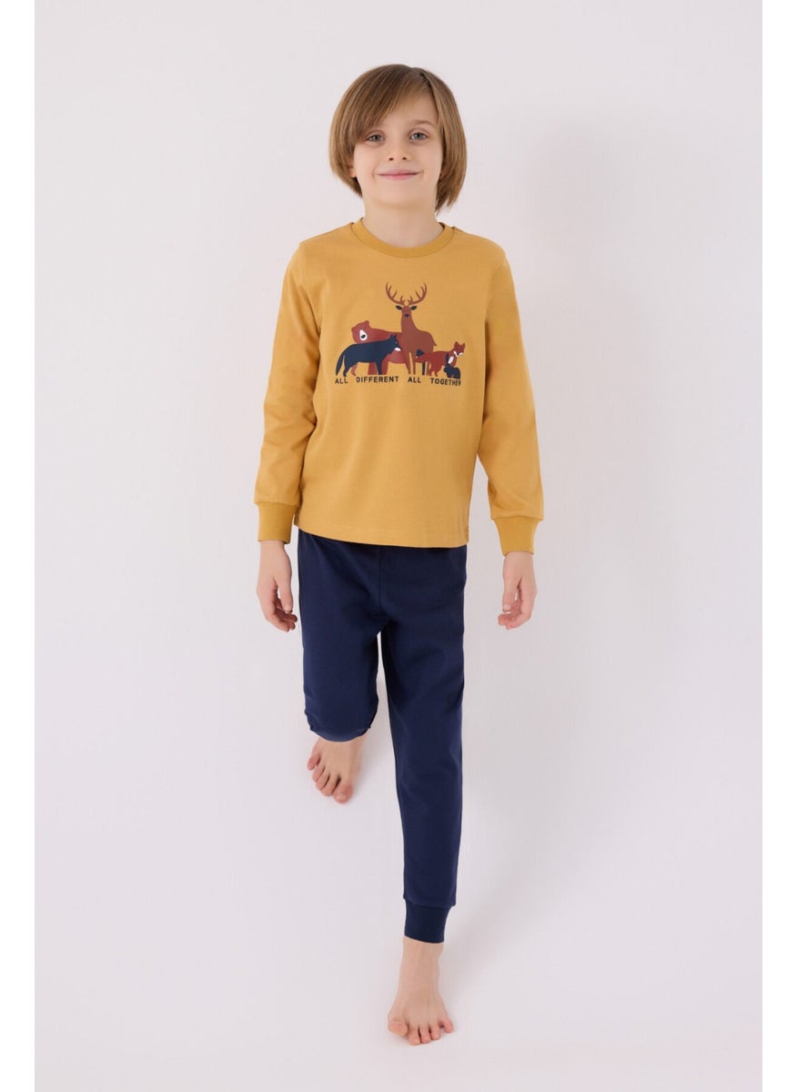 Boy Long Sleeve Pajama Set RP3452 Mustard