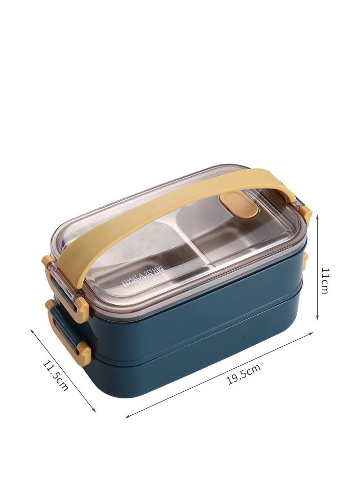 304 stainless steel insulated lunch box, portable lunch box outdoor double-decker Bento Box