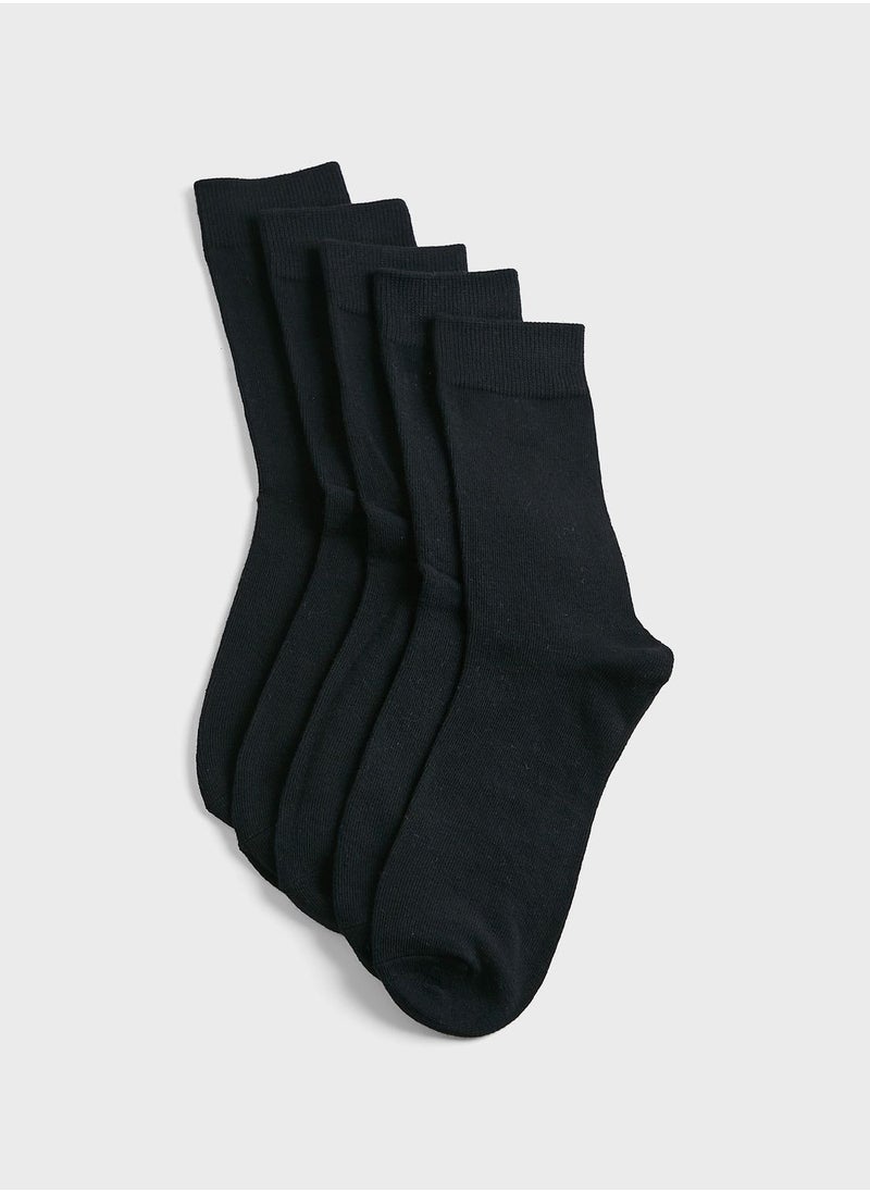 Kids 5 Pack Crew Socks