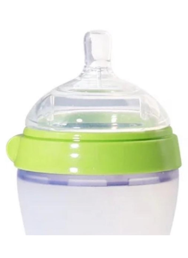 Baby Feeding Milk Bottle, Infant, Newborn Baby, Extra Soft, Easy To Squeeze, 8Oz 250 ML, Natural Comfort, Anti-Colic, Gravity Ball (Green)