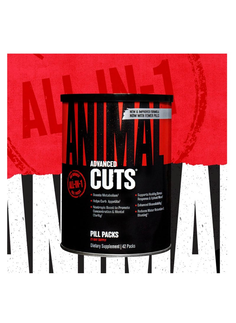 Animal Cuts All-in-one Complete Fat Burner Supplement with Thermogenic and Metabolism Support 42 Packs