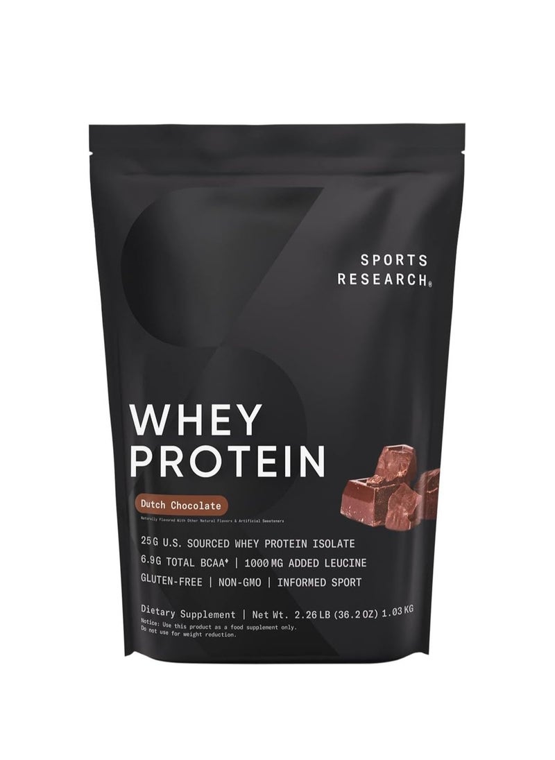 SR Whey Protein Isolate Protein Powder Dutch Chocolate 1.03kg 2.26lbs