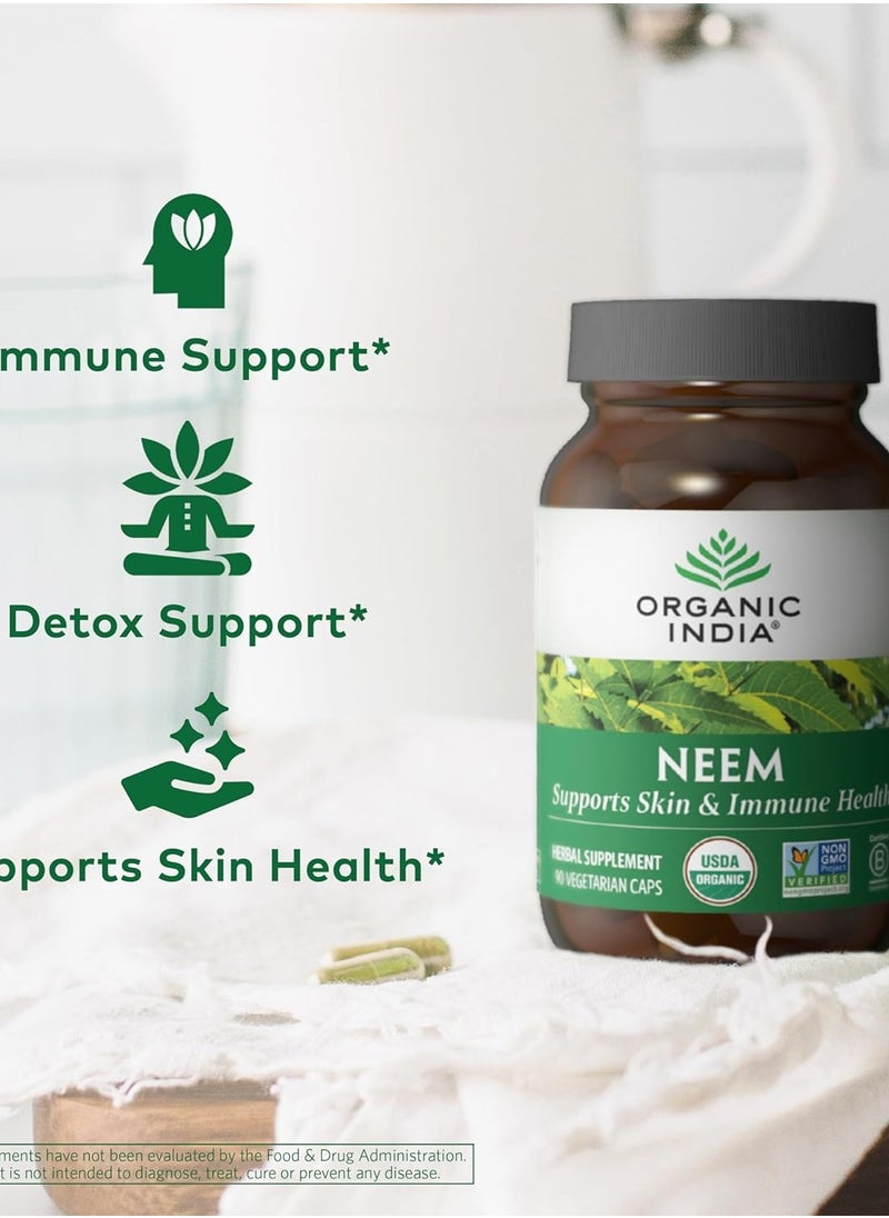 Organic India Neem 90 Vegetarian Caps