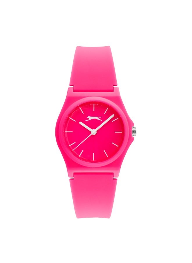 Slazenger SL.9.6571.3.04 Unisex Analog Display Watch & Silicone Strap Pink