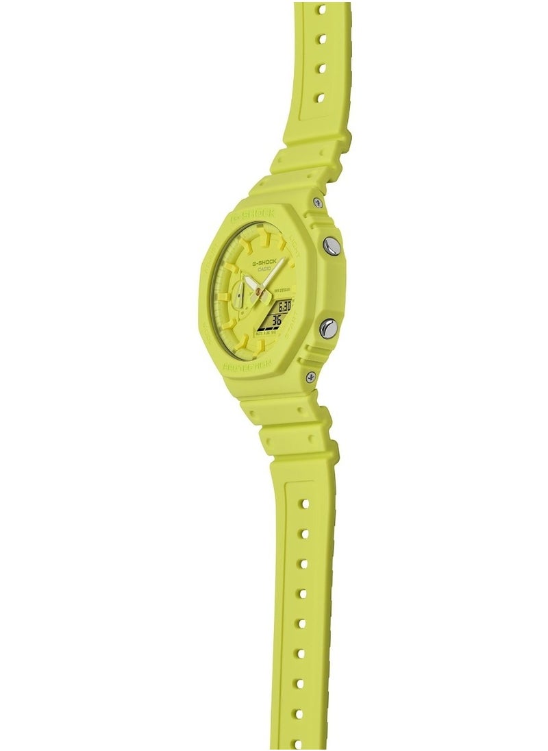 Casio G-Shock Yellow Analog-Digital Men's Watch GA-2100-9A9DR