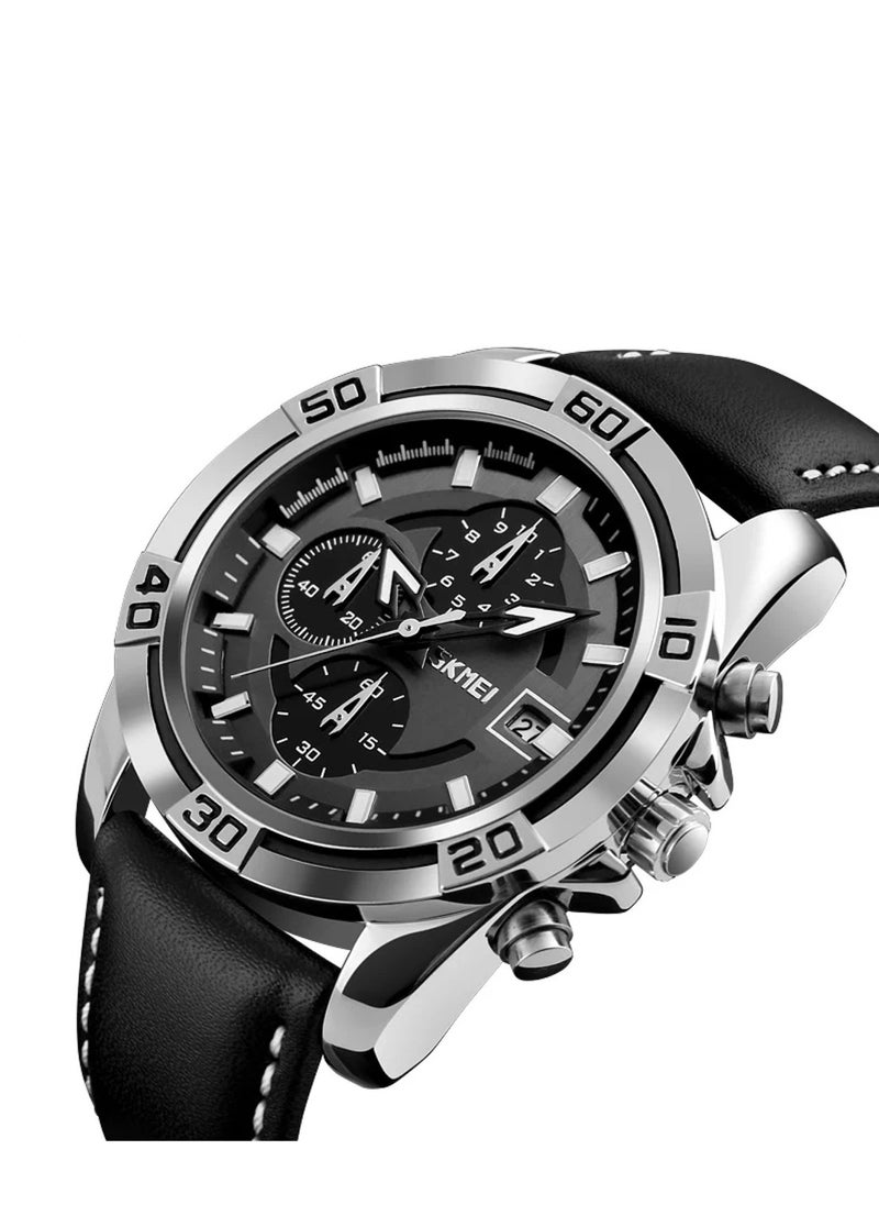 Men's Water Resistant Chronograph Watch 9156h - 47 mm - Black