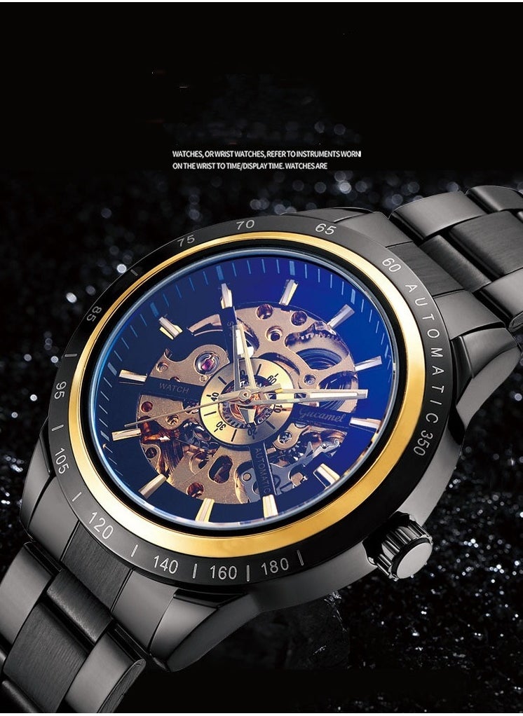 Men's Fashion Business Skeleton Waterproof Fully Automatic Mechanical Watch