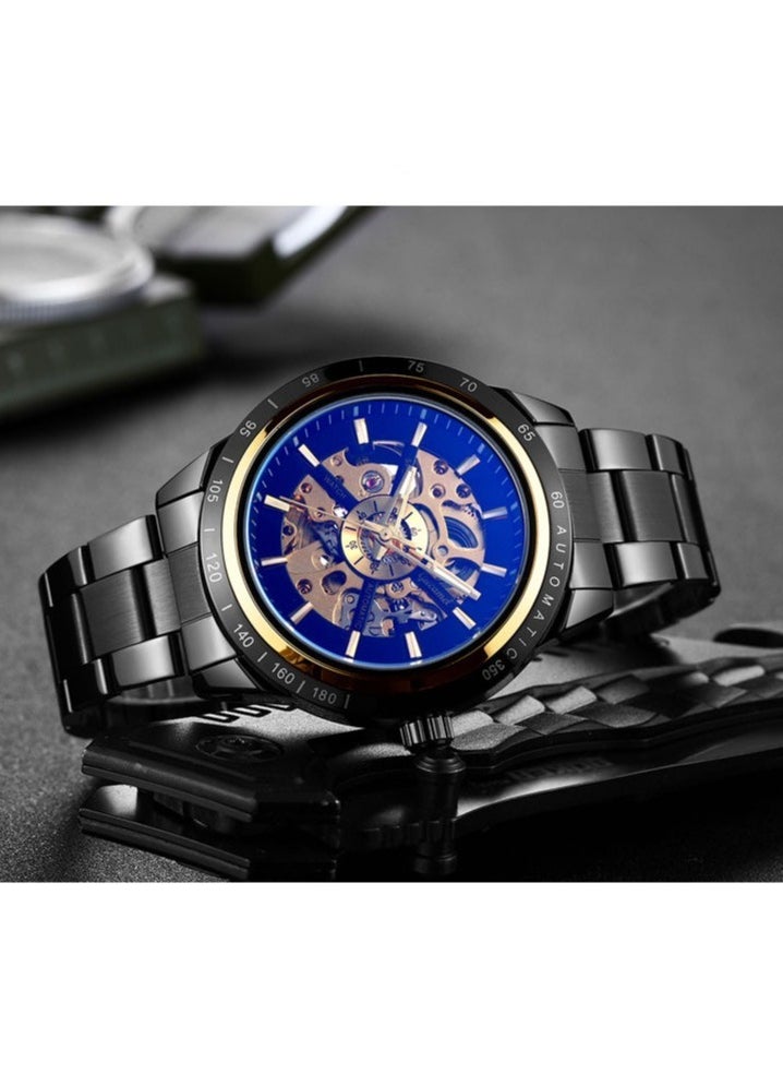 Men's Fashion Business Skeleton Waterproof Fully Automatic Mechanical Watch