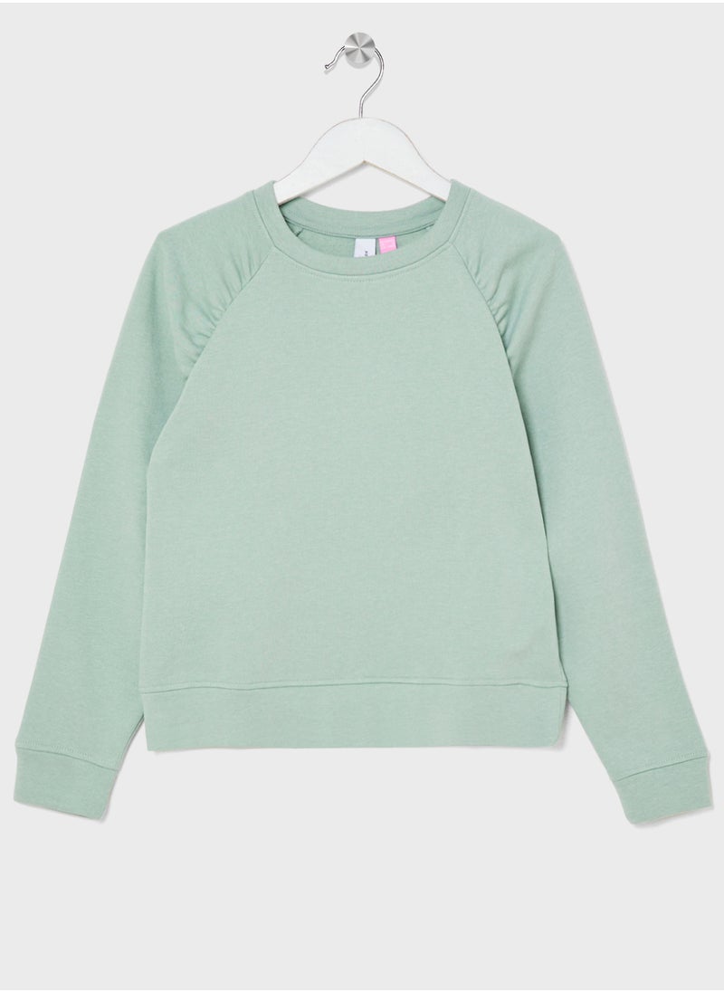 Kids Ruffel Sleeve Sweatshirt