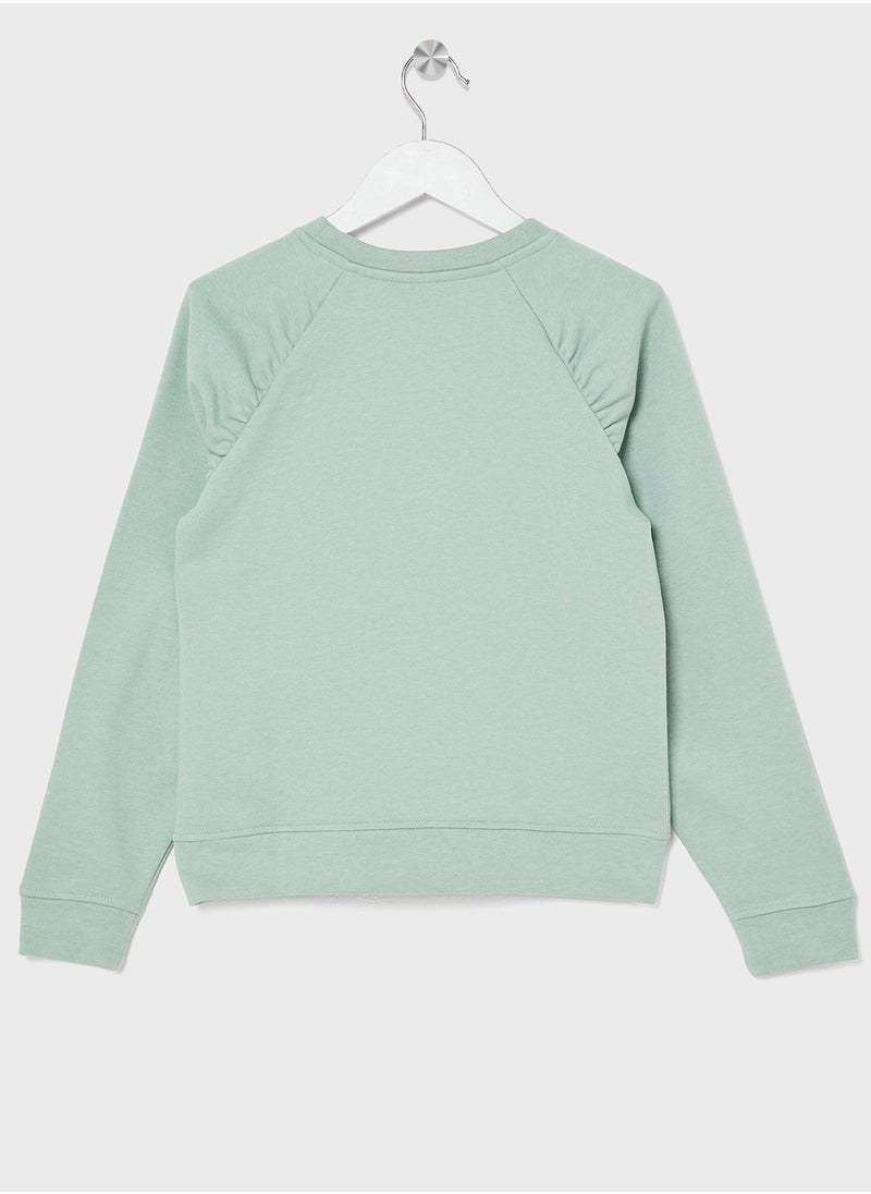 Kids Ruffel Sleeve Sweatshirt