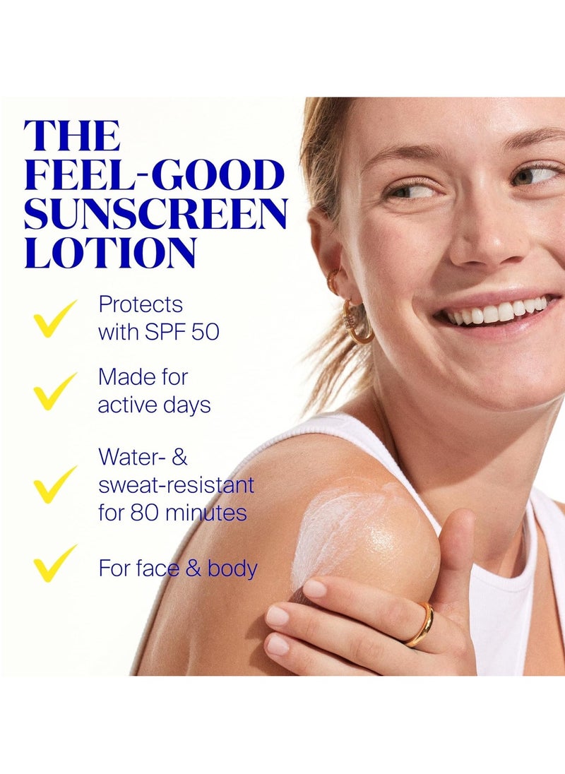 Supergoop! PLAY Everyday Lotion SPF 50 - Broad Spectrum Body & Face Sunscreen for Sensitive Skin - Great for Active Days - Fast Absorbing, Water & Sweat Resistant - 18 fl oz