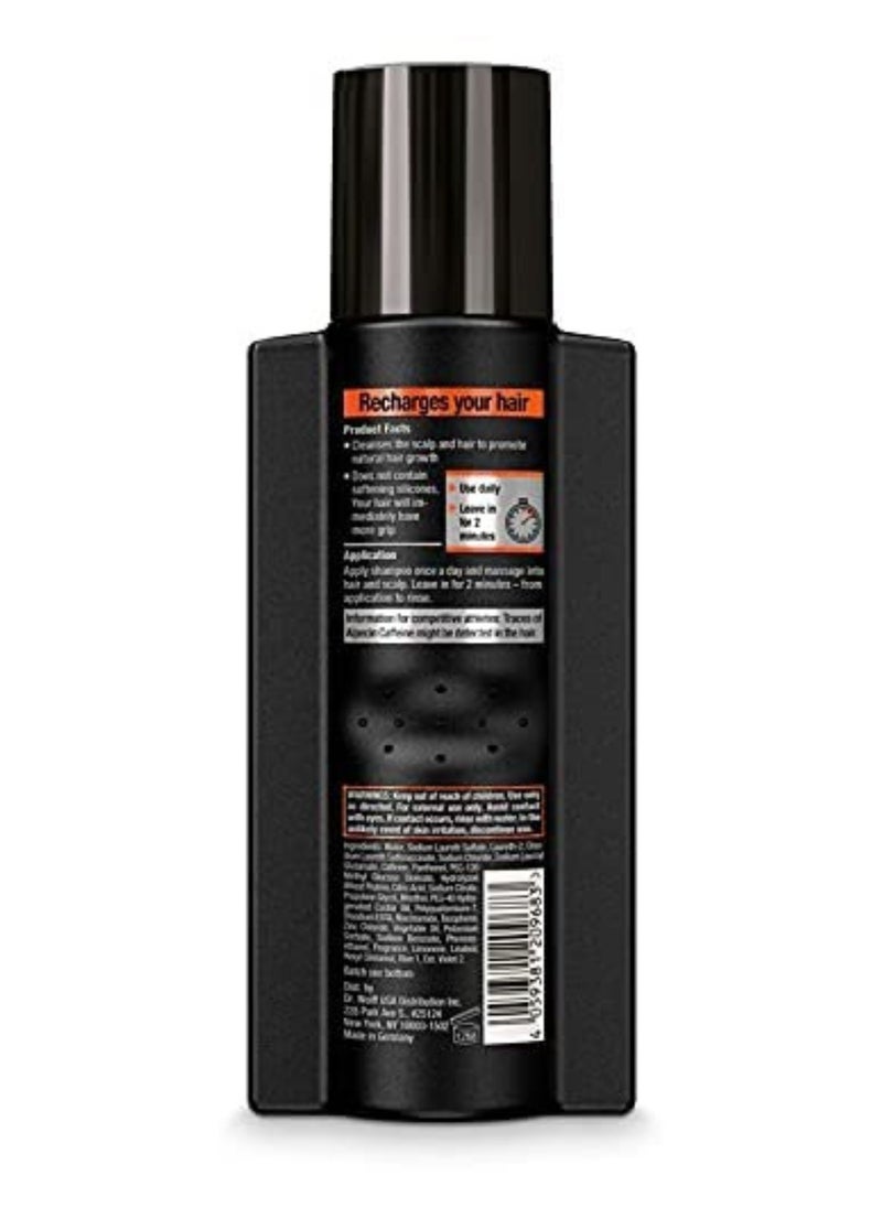 Caffeine Shampoo C1 Black Edition 250 ml (Pack of 3) - Men's Natural Hair Growth Shampoo for Thinning Hair with Niacin, Menthol and Castor Oil, 8.45 fl. oz