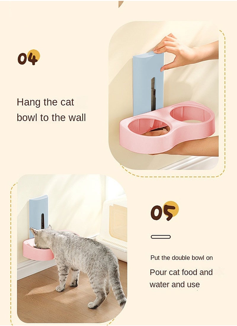 Hanging Cage Pet Feeder Cats Water Dispenser Cat Feeder Automatic Water Bowl for Dogs & Cats Crate Feeder Dish for Puppy Cats Rabbit