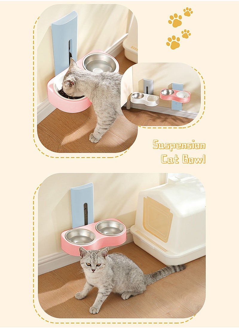 Hanging Cage Pet Feeder Cats Water Dispenser Cat Feeder Automatic Water Bowl for Dogs & Cats Crate Feeder Dish for Puppy Cats Rabbit