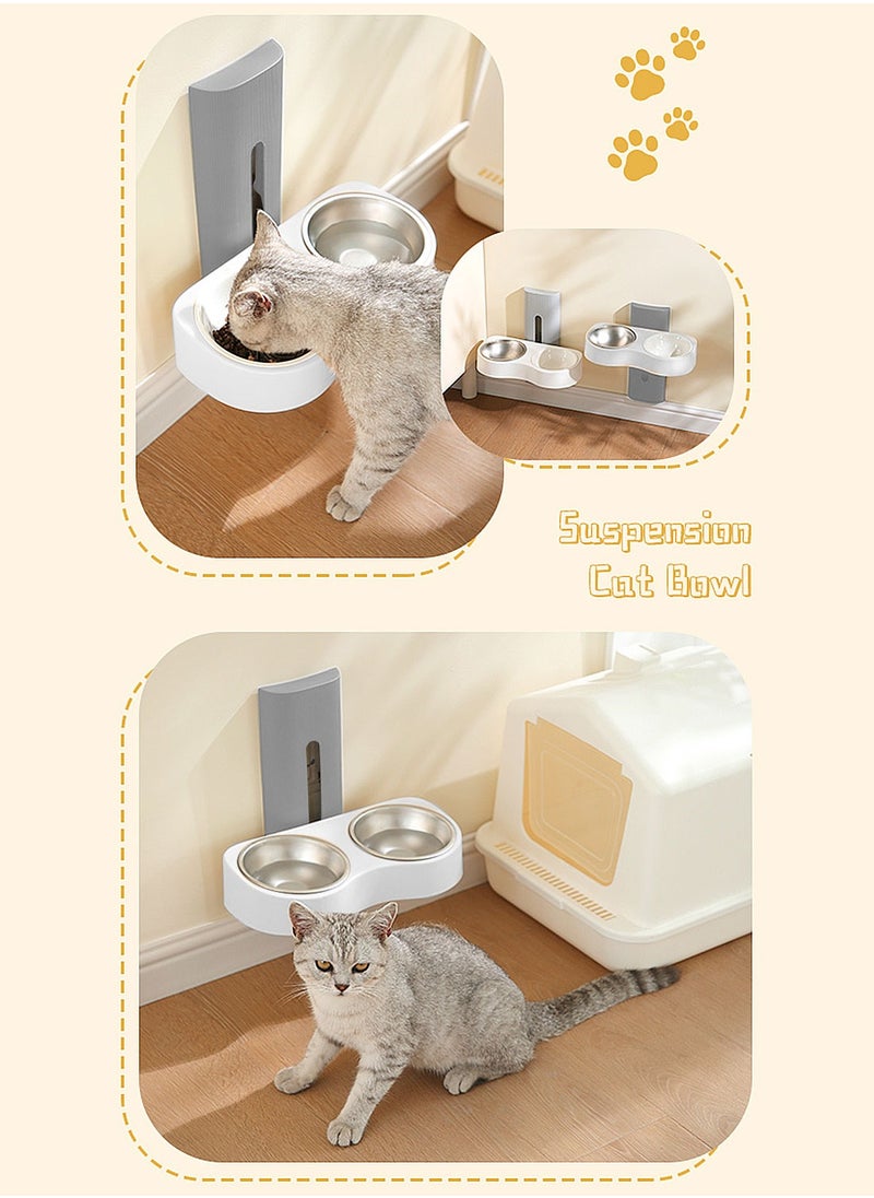 Hanging Cage Pet Feeder Cats Water Dispenser Cat Feeder Automatic Water Bowl for Dogs & Cats Crate Feeder Dish for Puppy Cats Rabbit