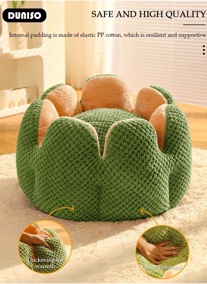 Pet Bed, 40 CM Round Warmth Cat Beds for Indoor, Dog Bed with Anti-Slip Water-Resistant Bottom, Washable Bed for Puppy and Kitty, Anti-Anxiety Warming Cozy Soft Round Bed
