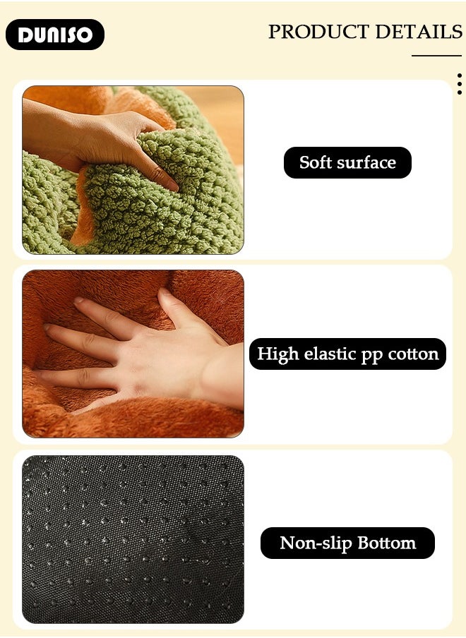 Pet Bed, 40 CM Round Warmth Cat Beds for Indoor, Dog Bed with Anti-Slip Water-Resistant Bottom, Washable Bed for Puppy and Kitty, Anti-Anxiety Warming Cozy Soft Round Bed
