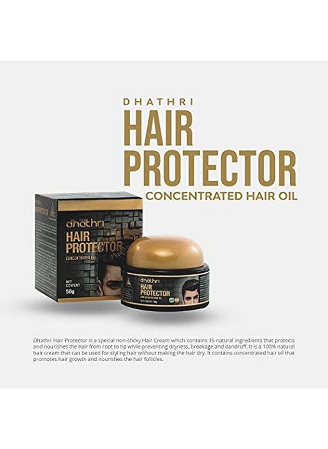 Hair Protector | 100% Natural Hair Cream | Hair Cream For Men And Women | Non Sticky Formula For Hair Styling | 50G (Pack Of 2)