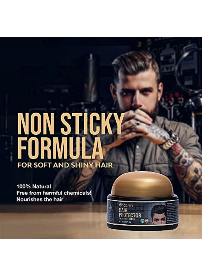 Hair Protector | 100% Natural Hair Cream | Hair Cream For Men And Women | Non Sticky Formula For Hair Styling | 50G (Pack Of 2)