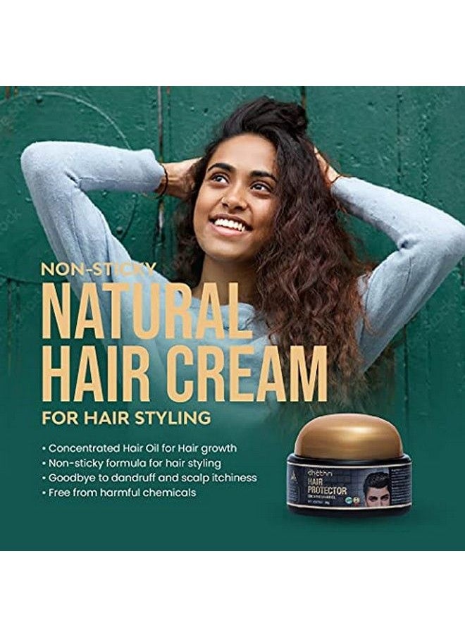 Hair Protector | 100% Natural Hair Cream | Hair Cream For Men And Women | Non Sticky Formula For Hair Styling | 50G (Pack Of 2)
