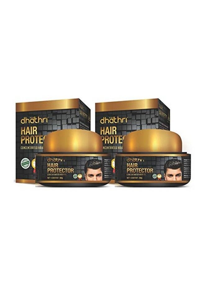 Hair Protector | 100% Natural Hair Cream | Hair Cream For Men And Women | Non Sticky Formula For Hair Styling | 50G (Pack Of 2)