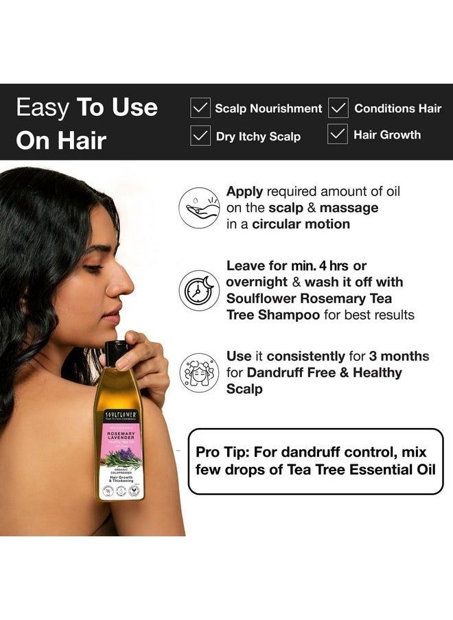 Rosemary Hair Growth Kit, Rosemary Lavender Hair Oil (120 Ml) Rosemary Tea Tree Shampoo (200 Ml) Rosemary Water With Mint Extract (100 Ml) Healthy Hair Growth, Hair Fall Control, Strengthens Hair & Scalp