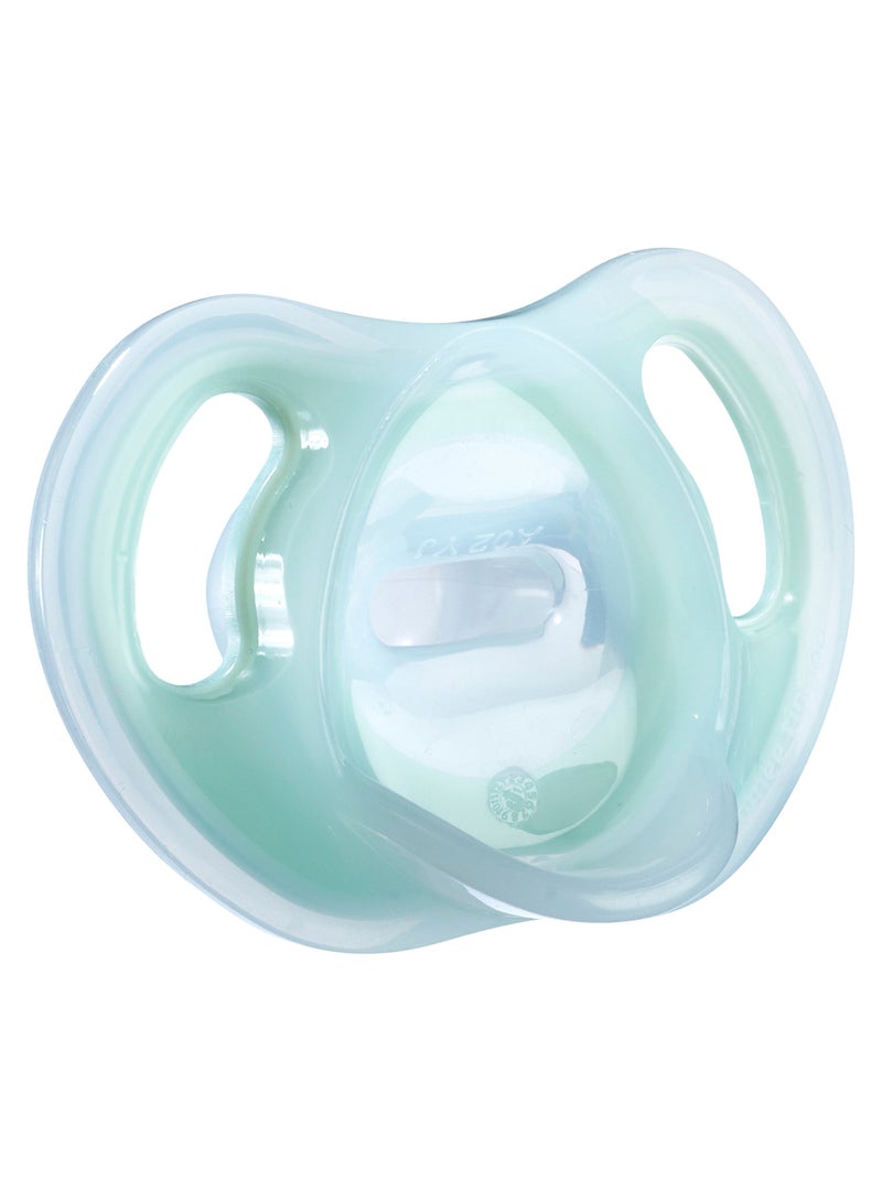 Pack Of 2 Ultra-Light Silicone Soother, Symmetrical Orthodontic Design, BPA-Free, One-Piece Design 0-6M Dummies