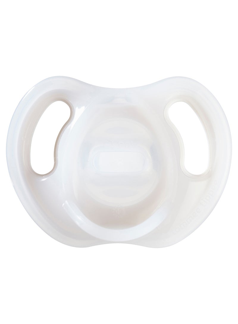 Pack Of 2 Ultra-Light Silicone Soother, Symmetrical Orthodontic Design, BPA-Free, One-Piece Design 0-6M Dummies