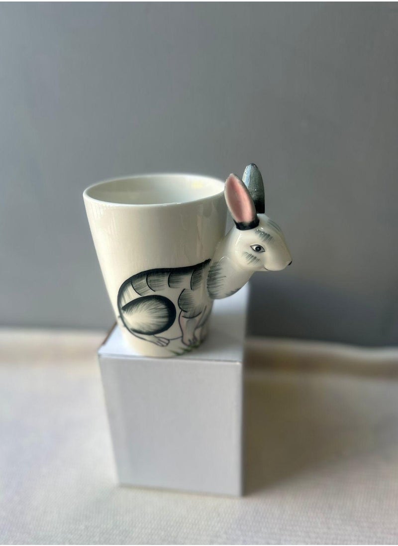 Ceramic Mug with Rabbit Design, 300 ml