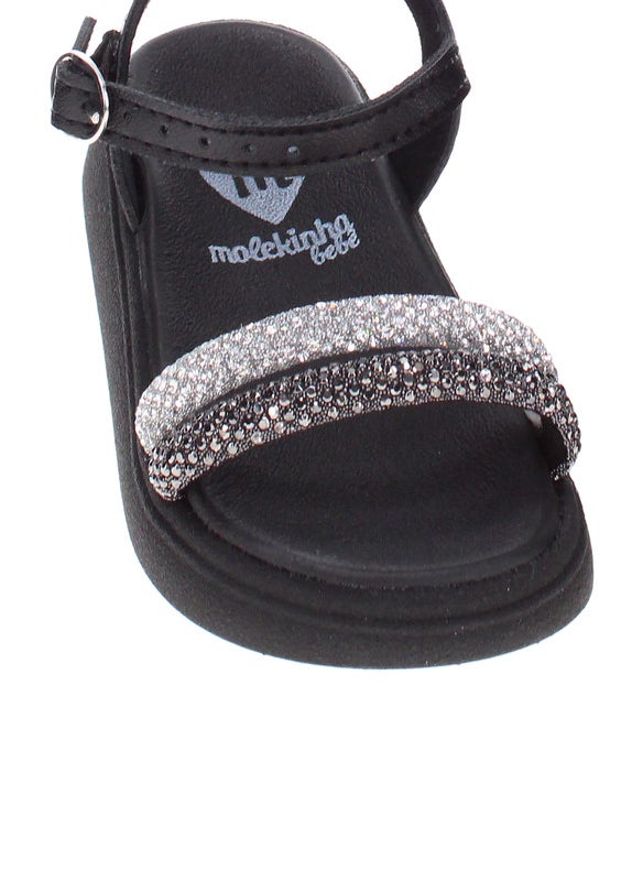 Molekinha Junior Girls Sandals Black | Made In Brazil