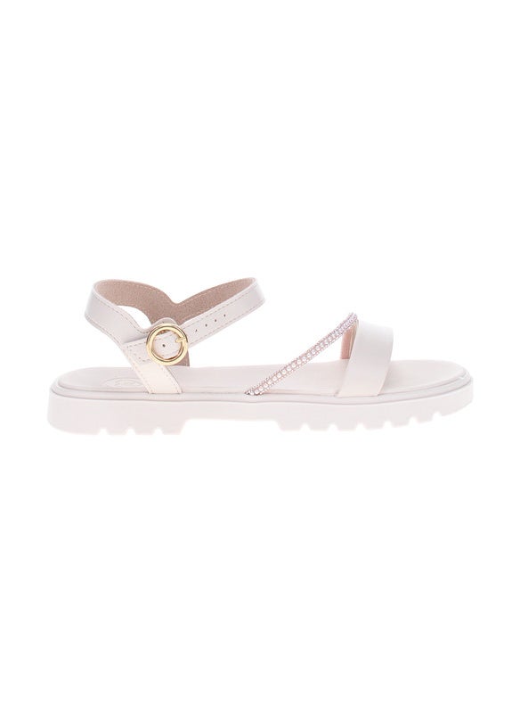 Molekinha Junior Girls Sandals With Back Strap White | Made In Brazil